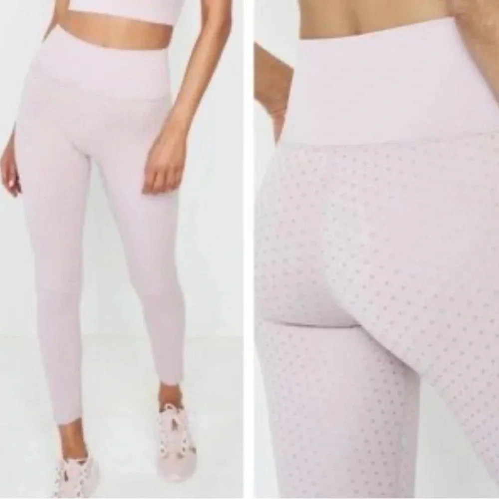 All Fenix‎ Twilight Blush 7/8 Leggings with Shimmer Gold Stars Size Small